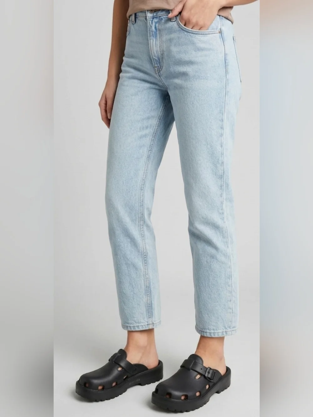 Free People Black Rubber Platform Buckle Clogs EU 37 / US 6 - Picture 15 of 16